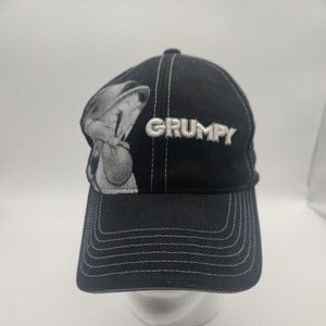 Walt Disney World Grumpy Hat Black Baseball Cap Hat 100% Cotton